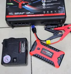 Car Jump Starter With Power Bank Air Pump LED Lights