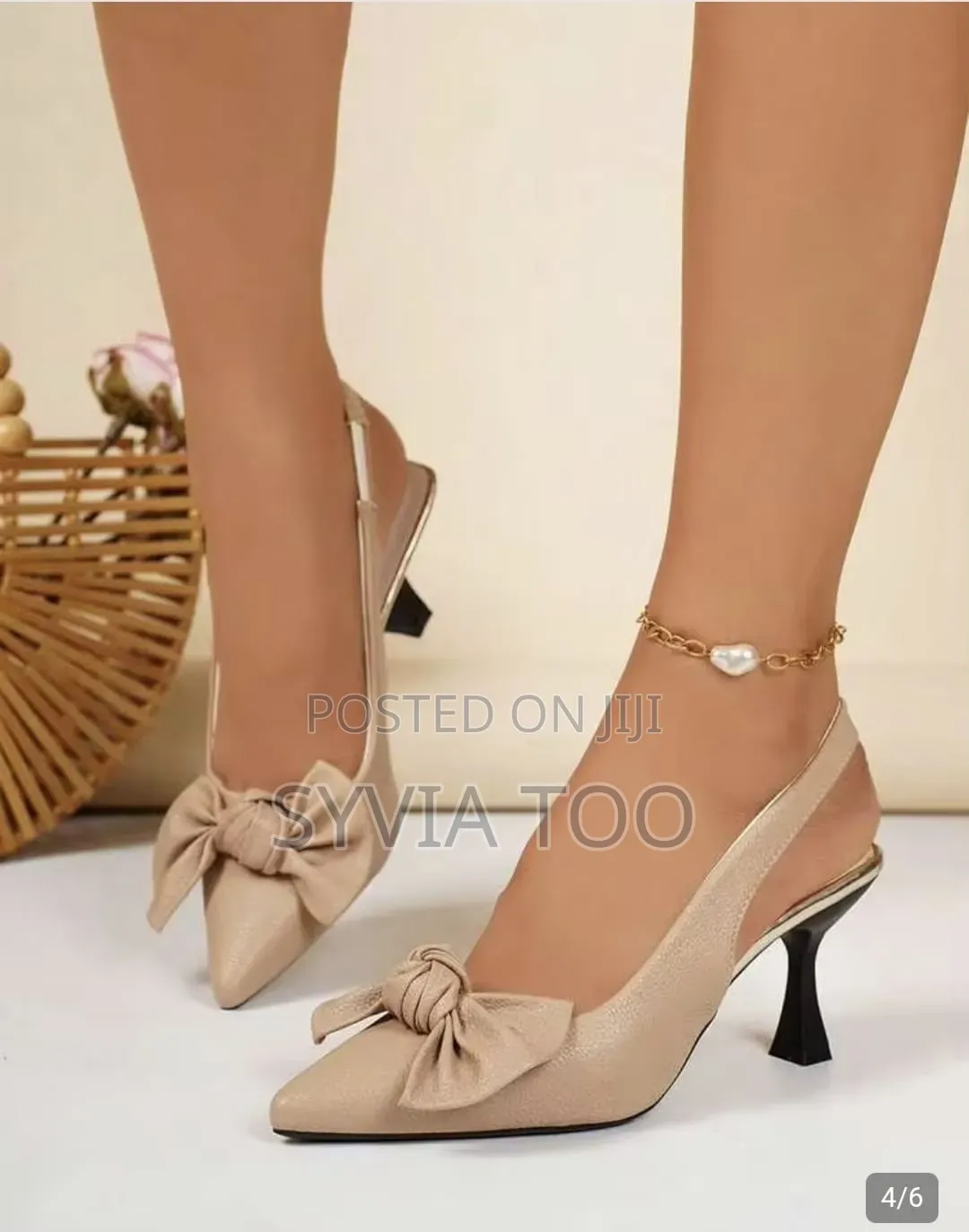 Bowtie Ladies Slingback Heels