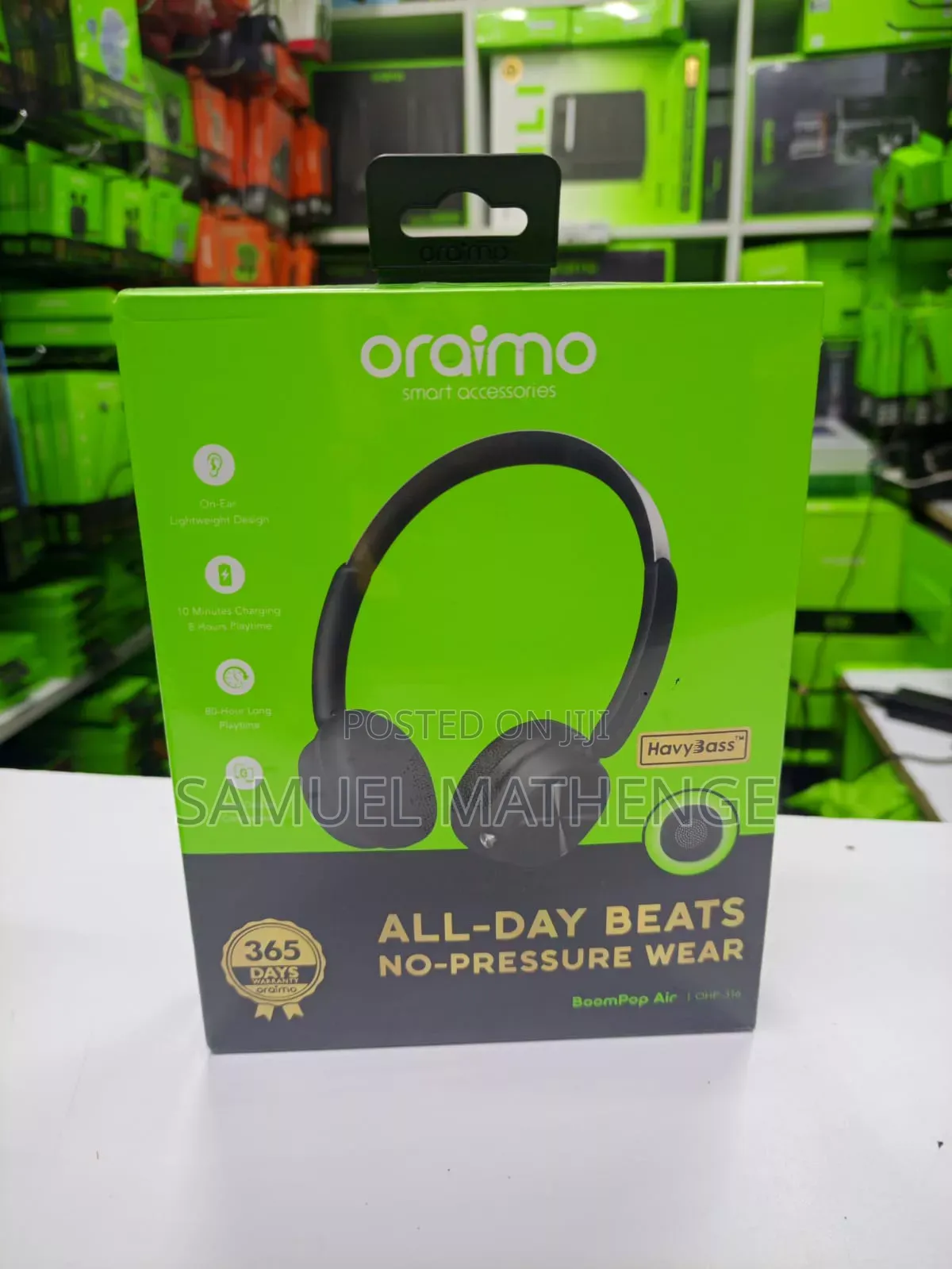 Oraimo BoomPop Air OHP-316 Lightweight Wireless Headphones