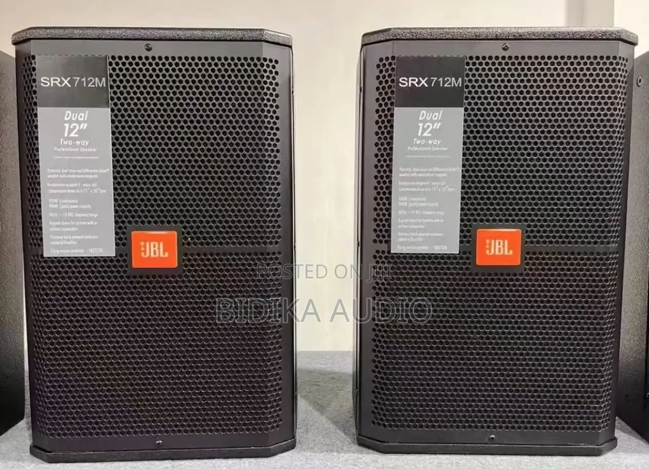 JBL SRX 712M Dual 12" Two-Way Professional Stage Monitor Speakers (Pai