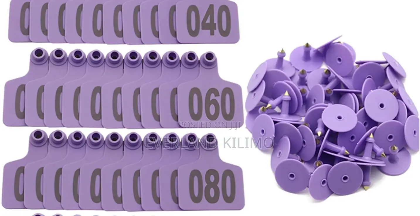 Strong Plastic Ear Tags Numbered Medium for Cattles