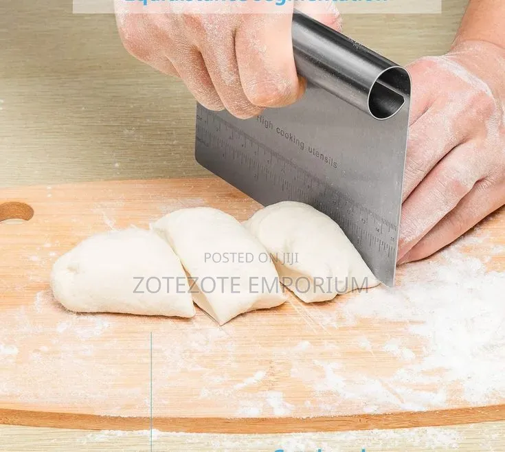 25cm & 15cm Stainless Steel Dough Cutter/Bench Scraper/Pastry Scraper