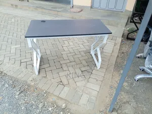 1.2 GRAY OFFICE Desk With Metallic Frame