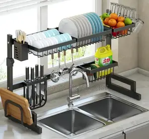 Black High-Quality Over-the-Sink Rack