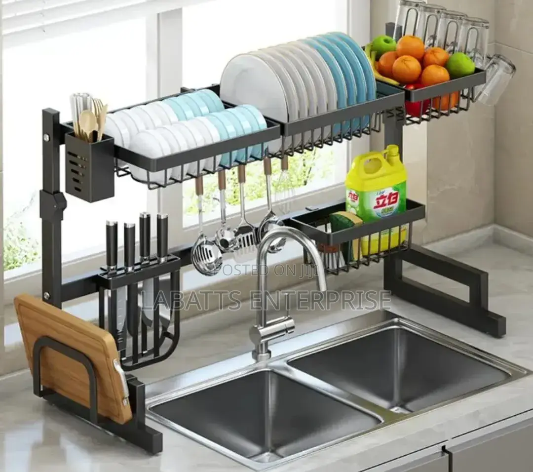 Black High-Quality Over-the-Sink Rack
