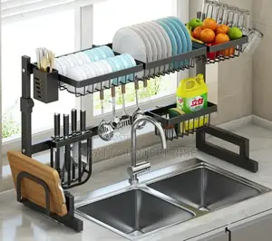 Black High-Quality Over-the-Sink Rack