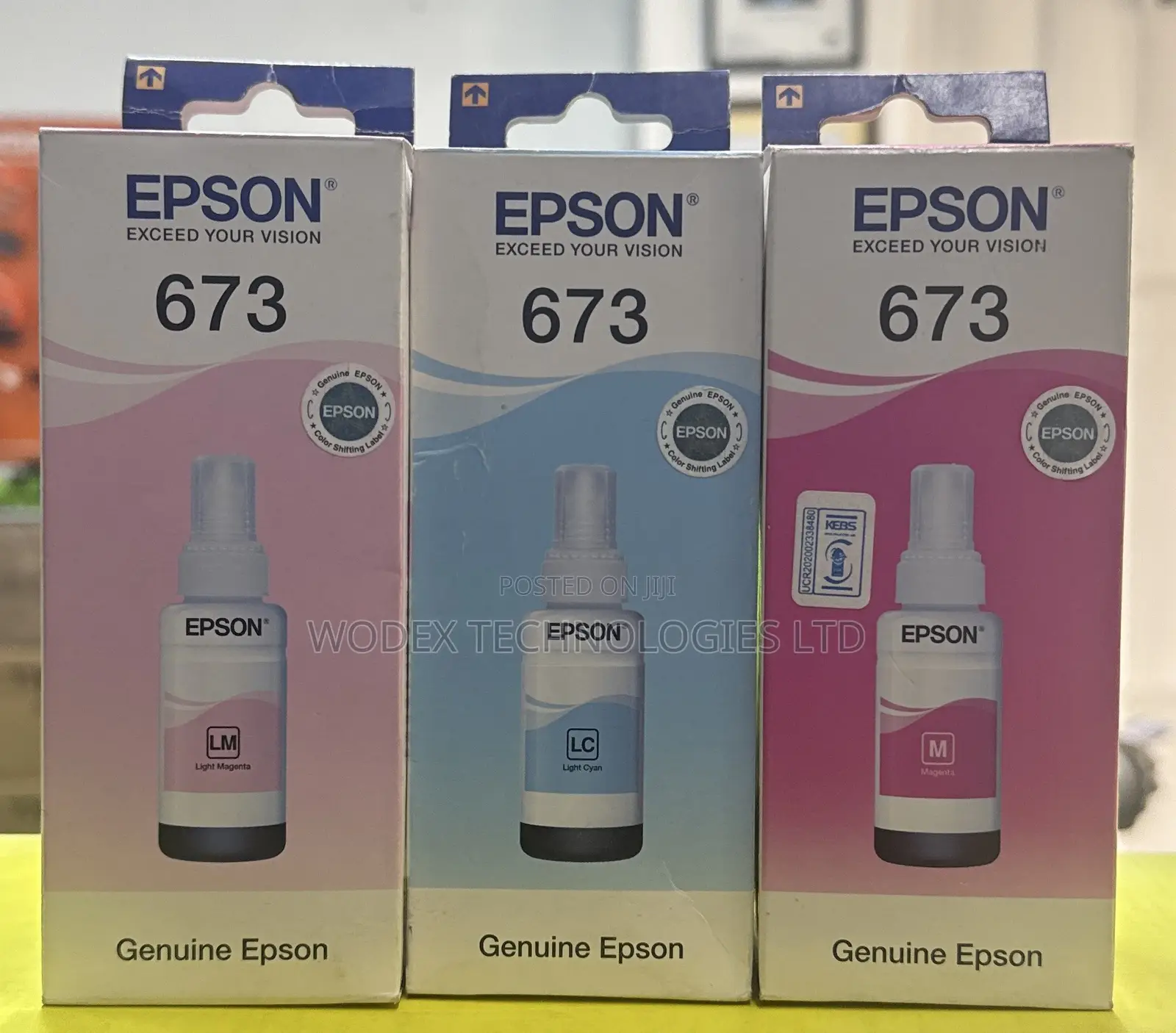 Epson 673 Light Cyan (LC) Original Ink Bottle Box