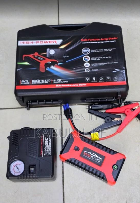 Car Jump Starter Kit With Air Compressor & Tyre Inflator – Portable - main view