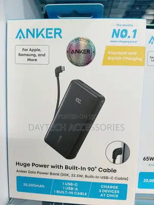 Anker Zolo Powerbank 20000mAh 22.5W.