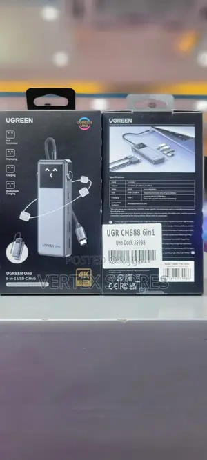 UGREEN Uno CM888 6-in-1 USB-C Hub - Gray