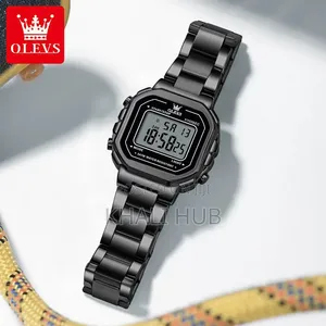 Olevs Stainless Steel Digital Ladies Watch 1111