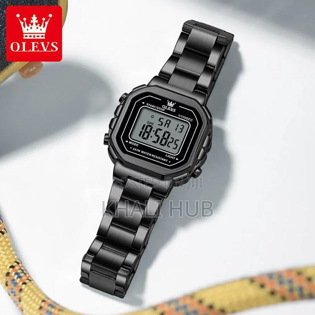 Olevs Stainless Steel Digital Ladies Watch 1111