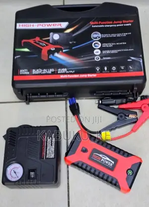 Car Jump Starter Kit With Air Compressor & Tyre Inflator – Portable