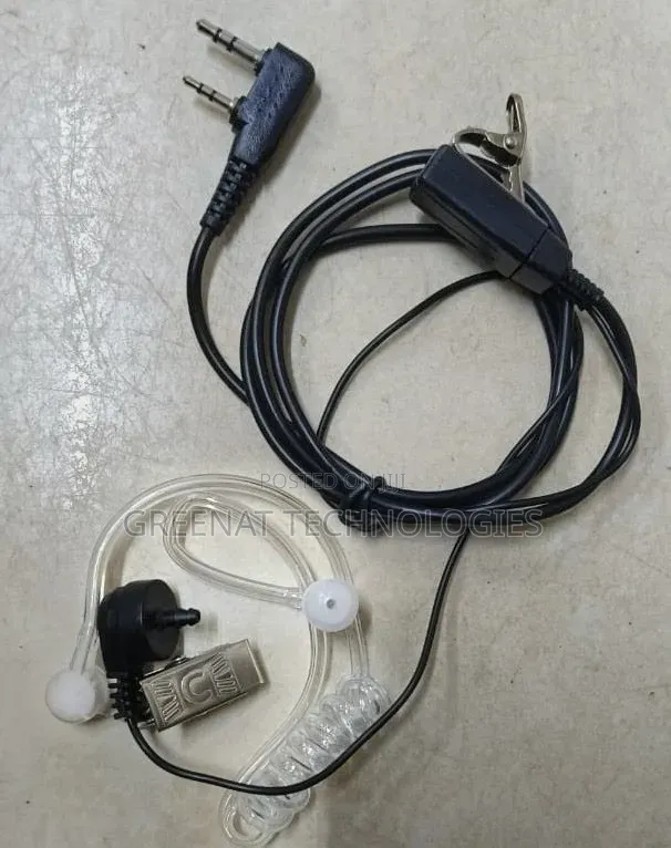 FBI Acoustic Tube Headset for Walkie Talkie Covert Earpiece With Mic