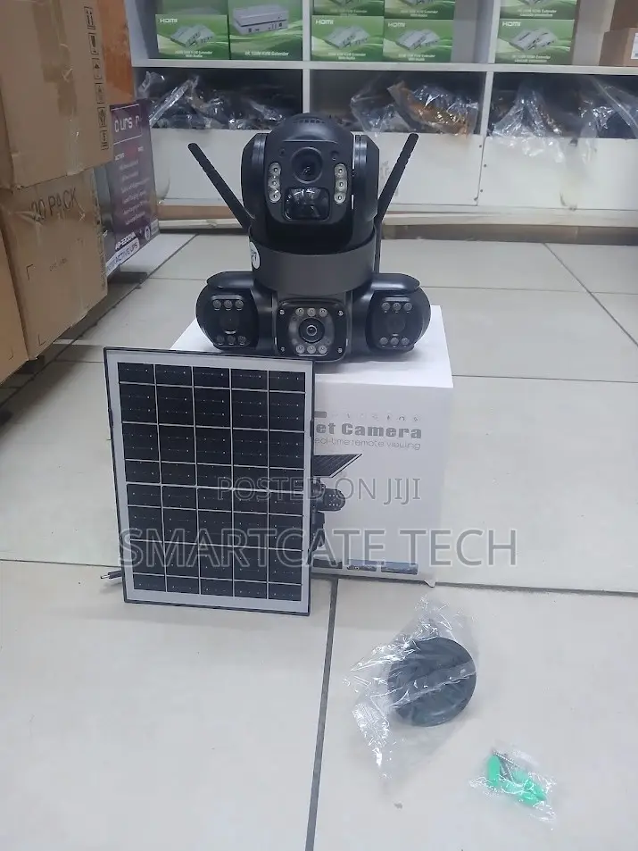 Triple Lens 4G Solar Camera 360° CCTV Night Vision Remote Access