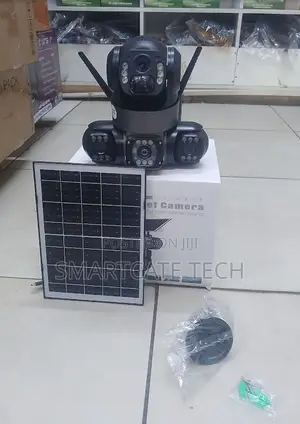 Triple Lens 4G Solar CCTV Camera 360° View Night Vision Monitoring