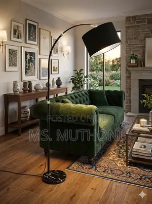 🛋 Sleek Black Arc Floor Lamp