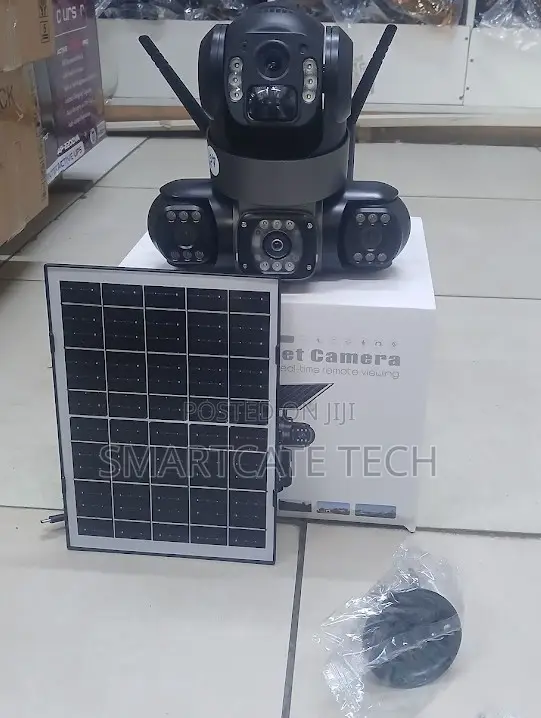 4G Solar Triple Lens Security Camera – 360° Coverage, Night Vision