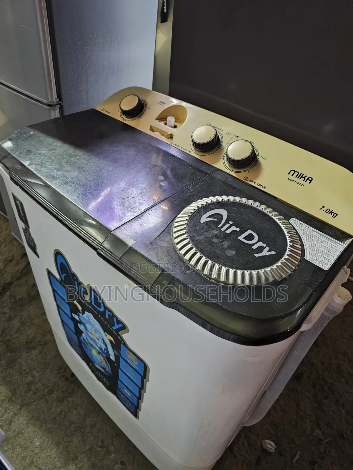 Mika 7kg Twin Tub Washing Machine