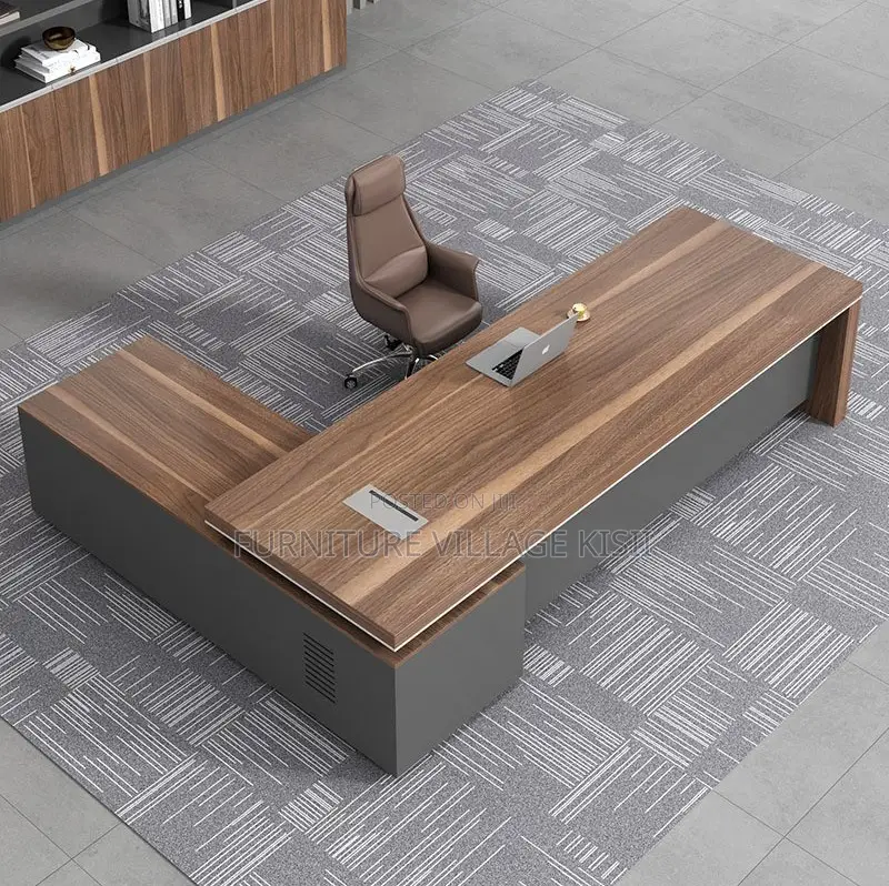 Office Desk; 2000mm Executive L-Shaped Modern Office Desk