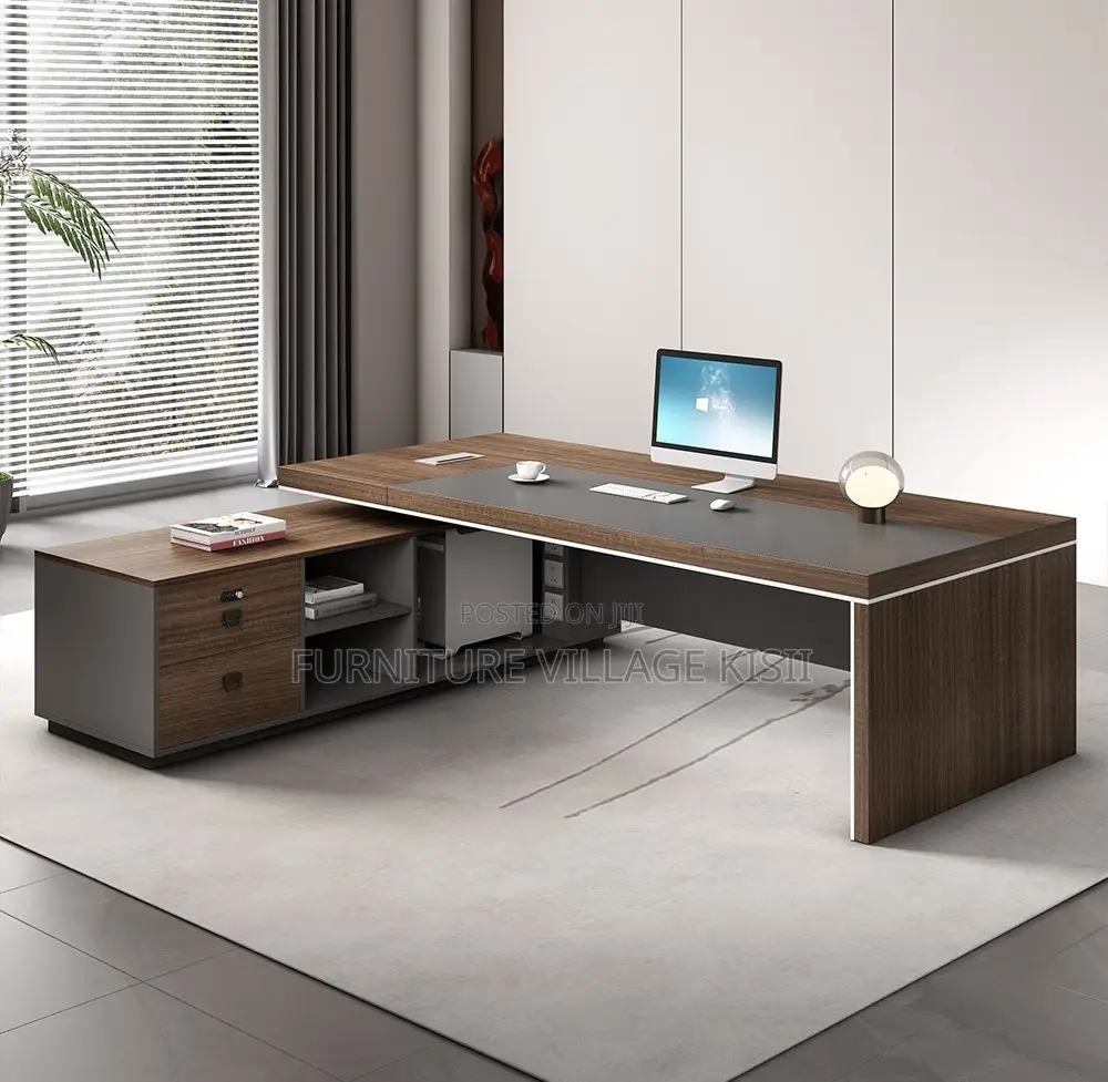 Office Desk; 2000mm Executive L-Shaped Modern Office Desk