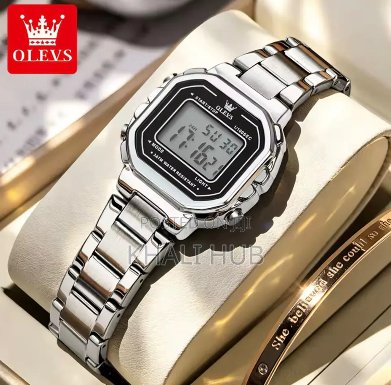 Olevs With Led Lights Digital Ladies Watch 1111