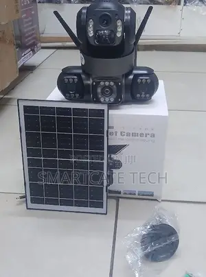Triple Lens 4G Solar CCTV 360° Outdoor Security Camera .