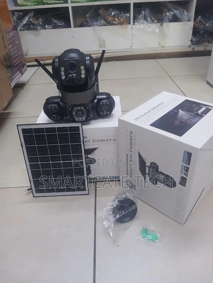 Triple Lens Solar 4G Security Camera – 360° Outdoor CCTV
