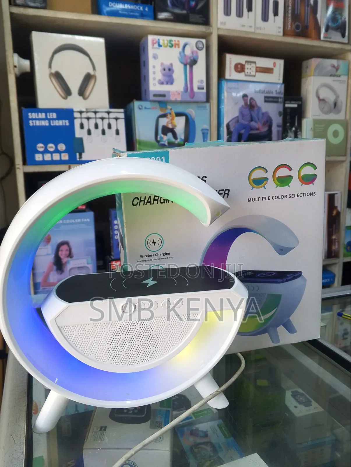 Led Wireless Charging Speaker With Radio Bluetooth