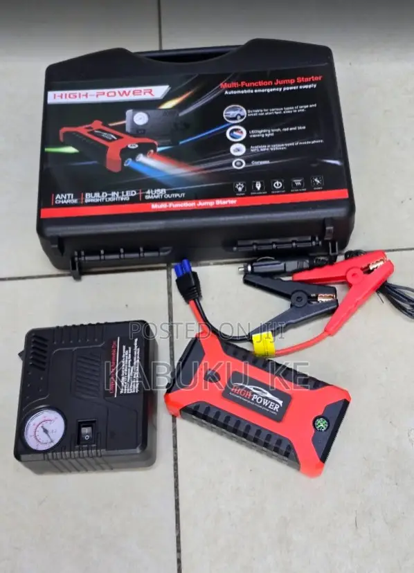 12V 99800mAh Emergency Car Jump Starter Air Compressor