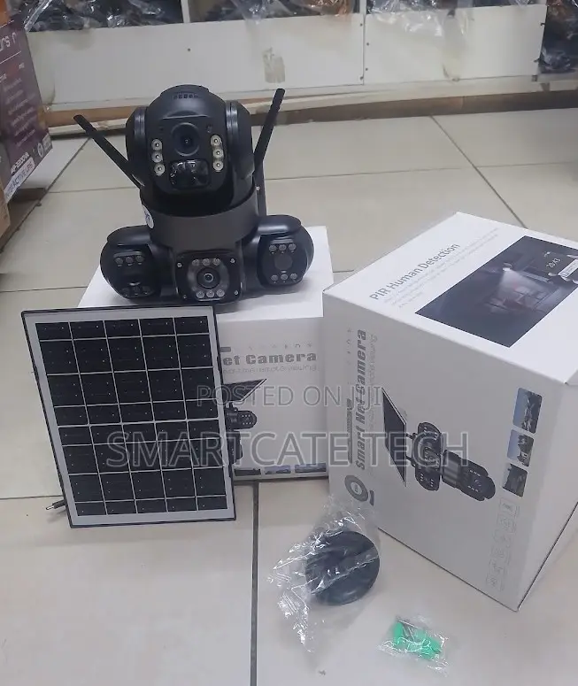 Triple Lens 4G Solar CCTV Outdoor Security, 360° View & Remote Access