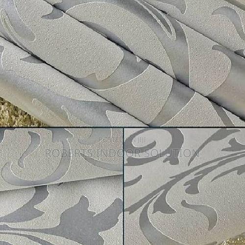 Matte Silver Style Name Floral Pattern Wallpaper - thumbnail 2