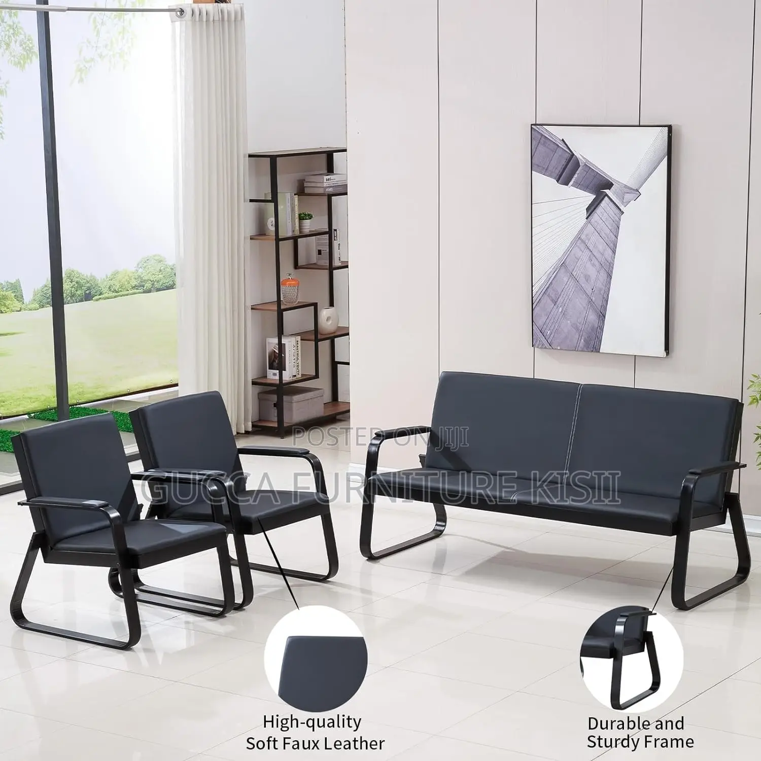 Reception Sofa; 5 Seater Waiting Sofa in Kenya