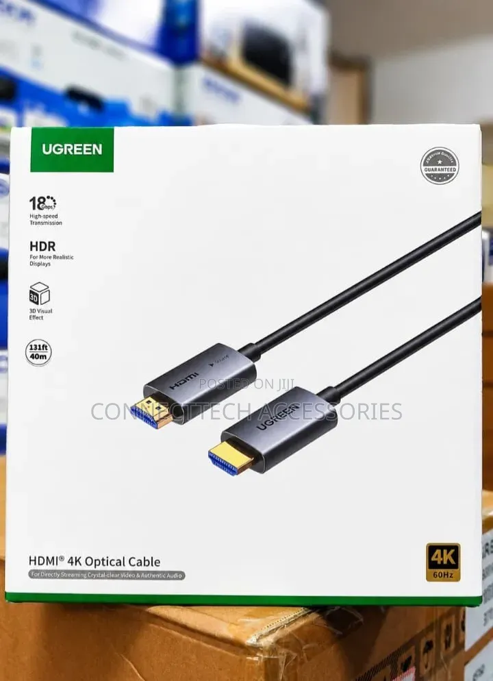 Ugreen Hdmi 4k Fiber Optic Cable Male to Male Aluminium Shell-40m