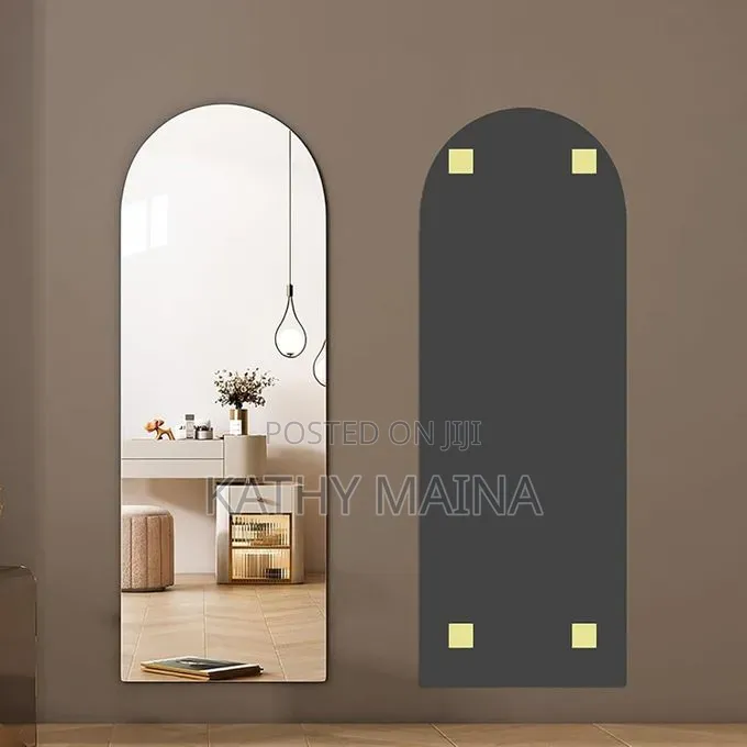 Peel and Stick Unbreakable Acrylic Wall Mirror Frameless Design