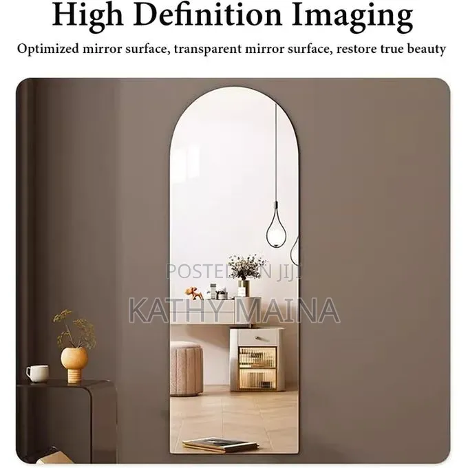 Peel and Stick Unbreakable Acrylic Wall Mirror Frameless Design