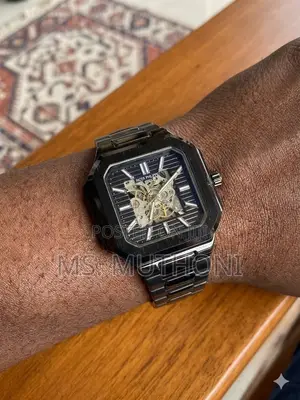 🍐Stealth Black Nautilus-Style Skeleton Automatic