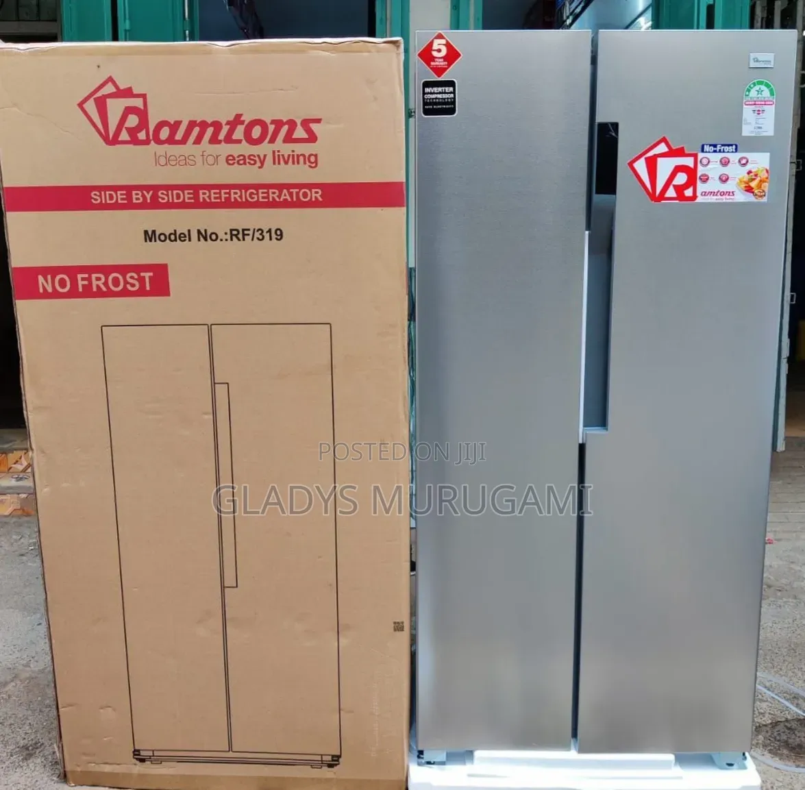 Ramtons Side by Side Fridge No Frost 430Litres RF319