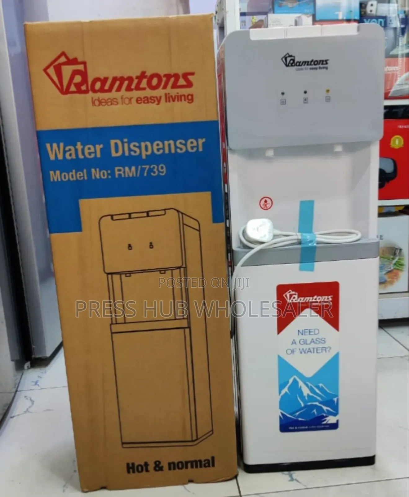 Ramtons Hot & Normal Dispenser White/Grey - Rm/739