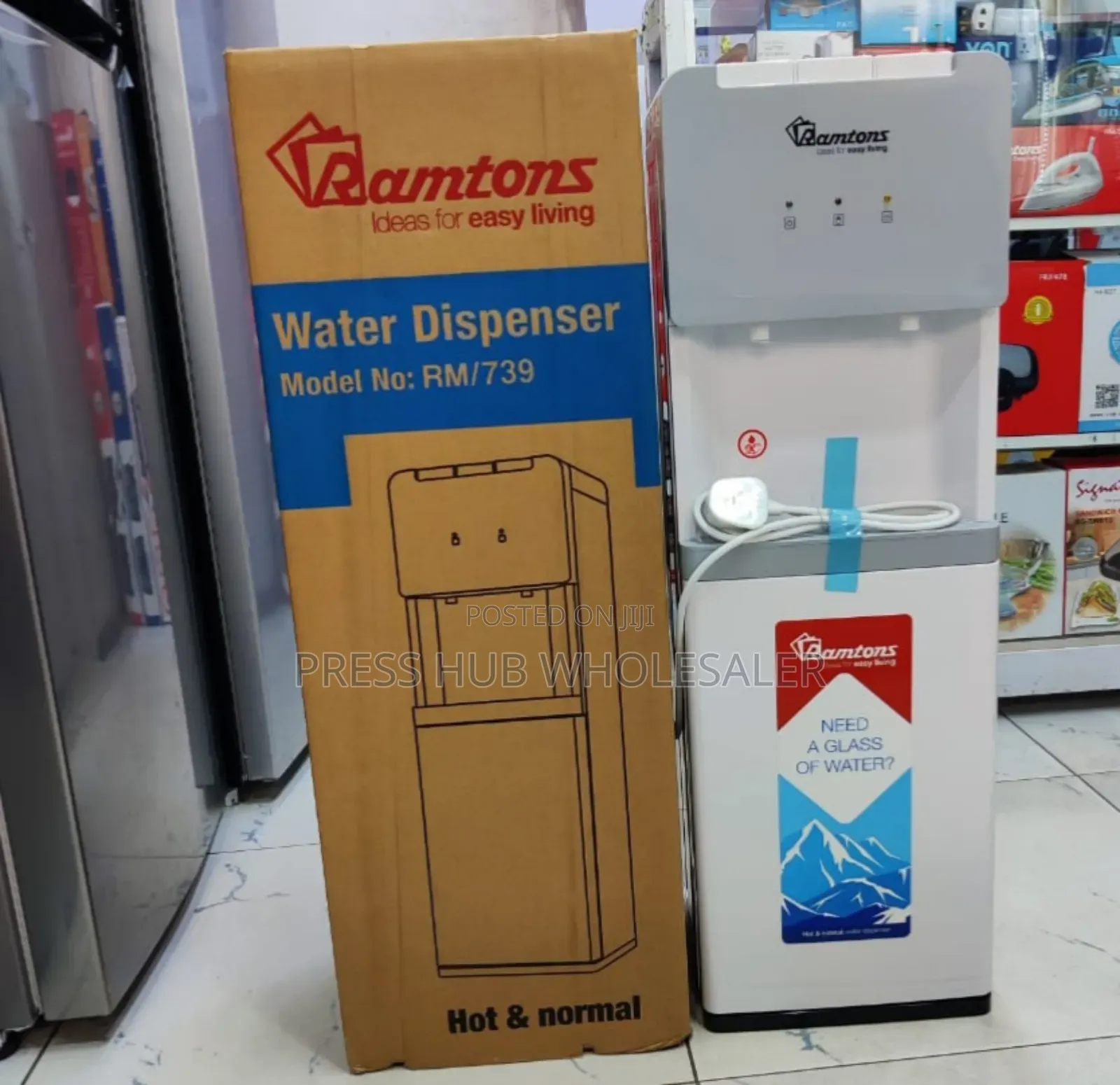 Ramtons Hot & Normal Dispenser White/Grey - Rm/739