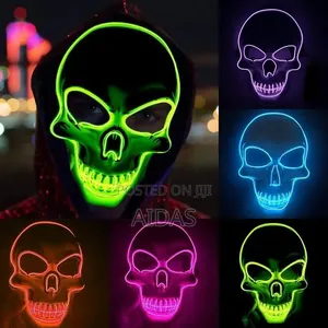 Halloween Mask LED Light Up Costumes Scary Mask for Party Supplies