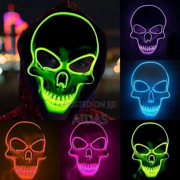 Halloween Mask LED Light Up Costumes Scary Mask for Party Supplies