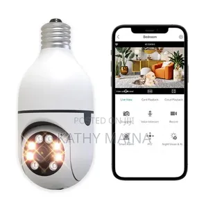 1080p Bulb CCTV Security Surveillance Wireless Wifi Camera With Motion