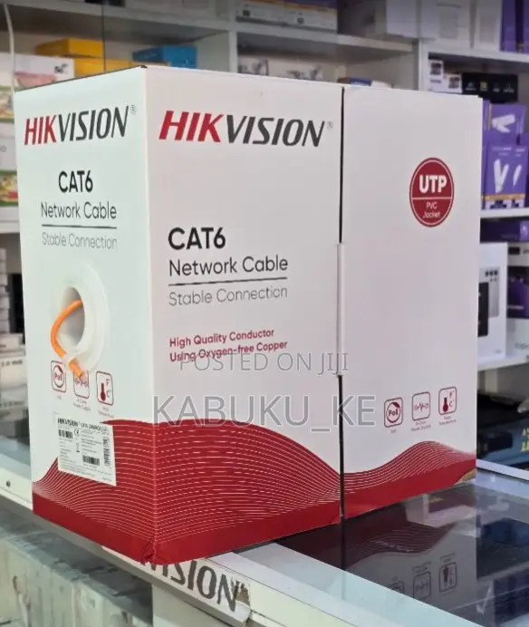 Hikvision CAT6 Pure Copper Ethernet Cable (305m) Full Copper Ethernet