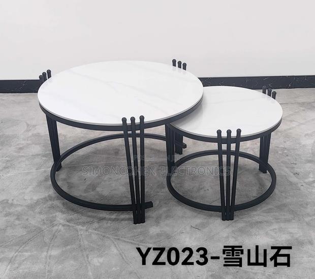 2 in 1 Executive Pure Marble Table - main view