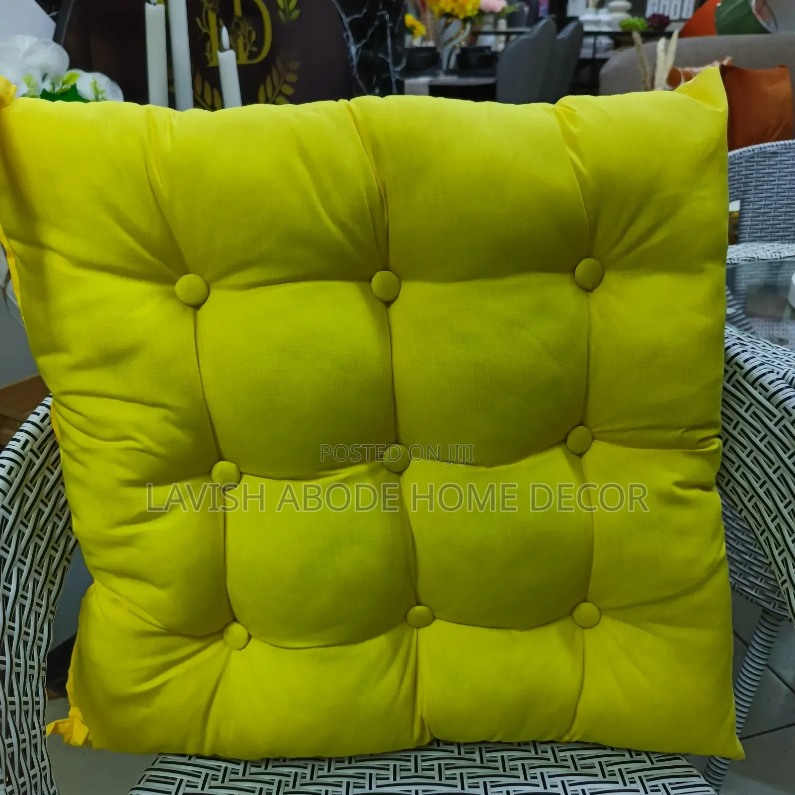 Yellow Chair Pad & Seat Cushion – Comfortable Chair Cushion