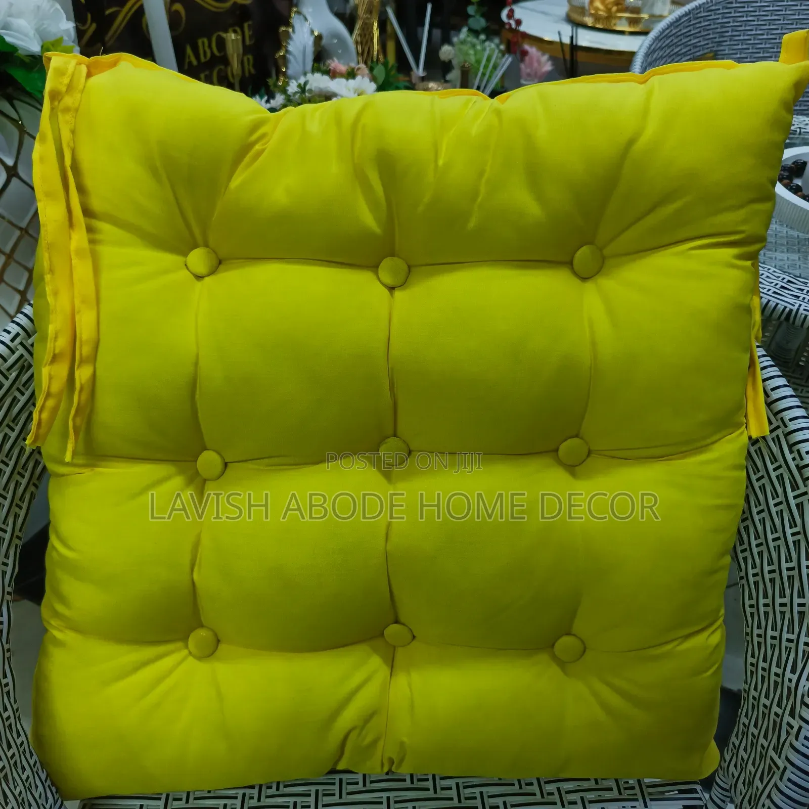 Yellow Chair Pad & Seat Cushion – Comfortable Chair Cushion