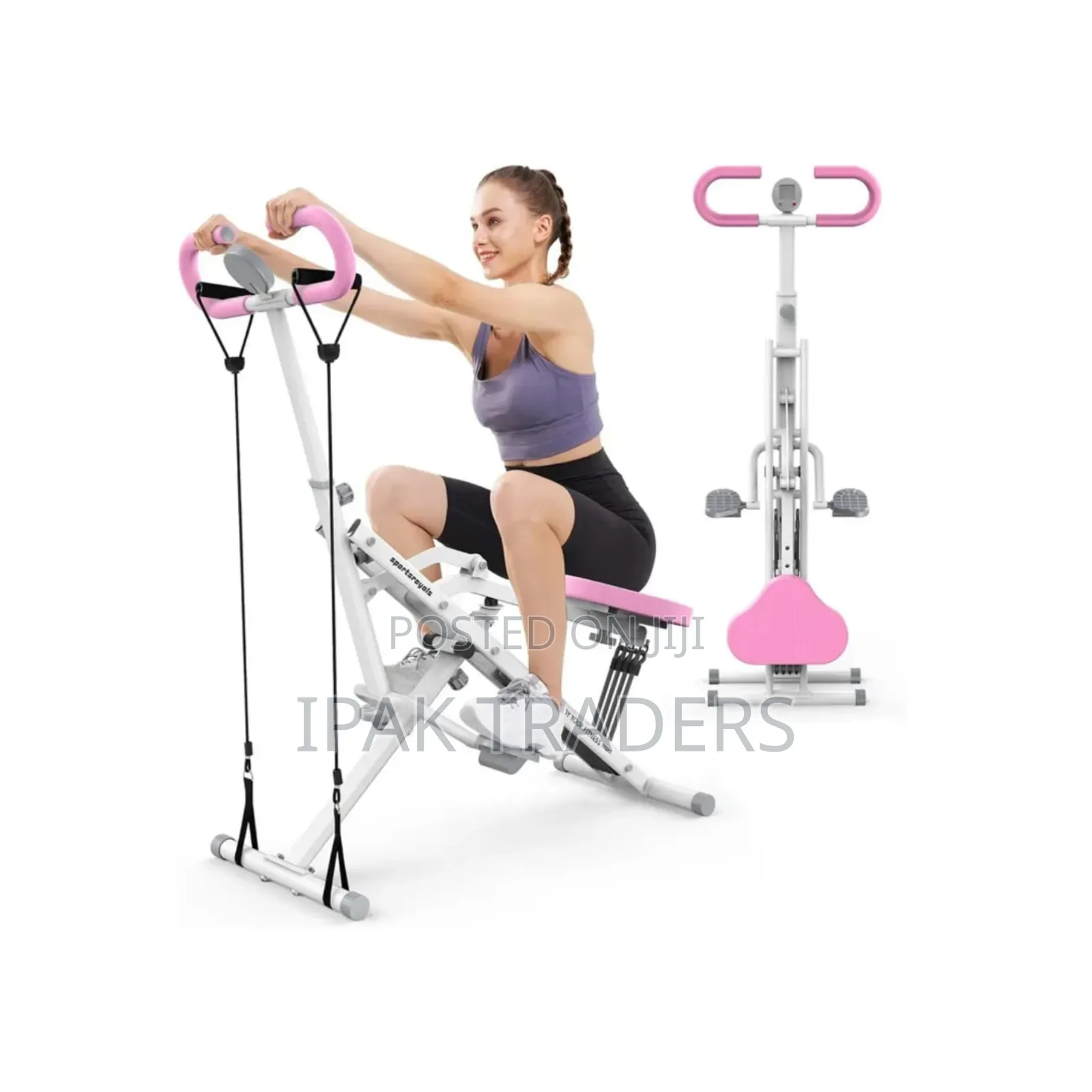 Adjustable Assisted Squat Machine With Resistance Bands