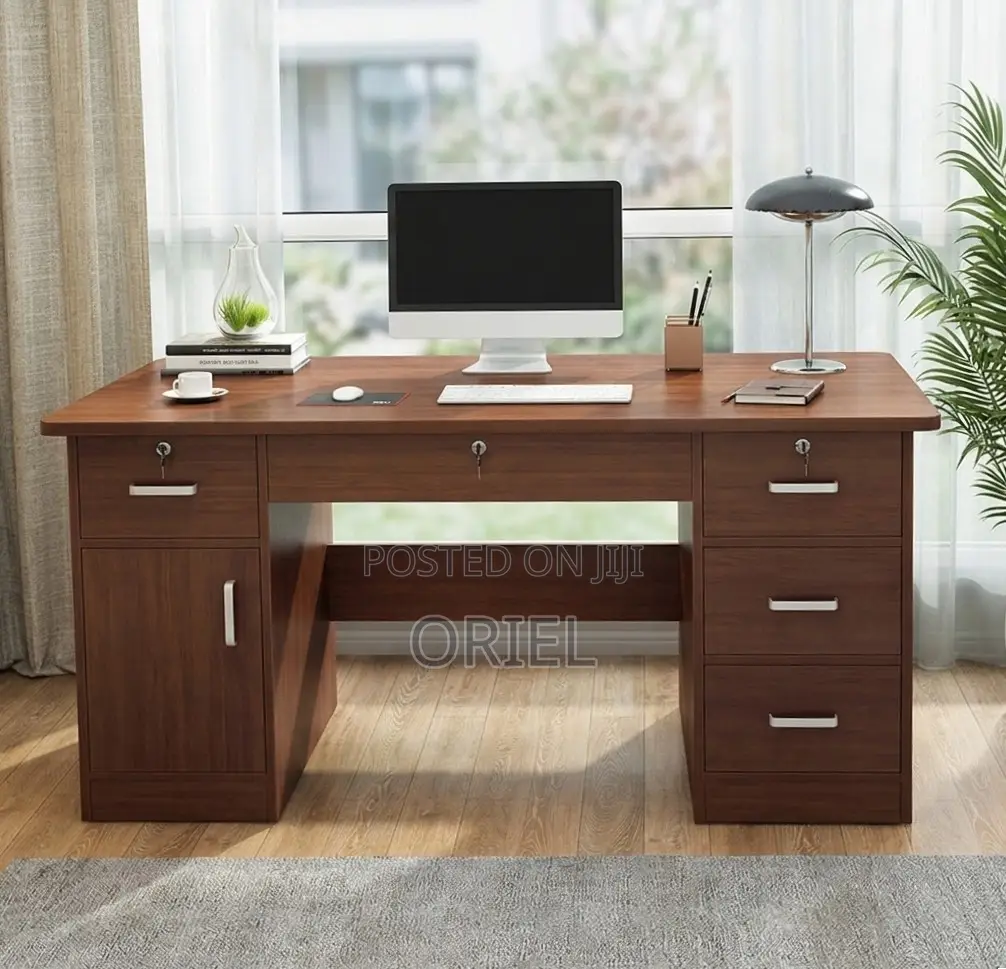 120CM Office Desk : Office Staff Room Desk With Lockable Drawers
