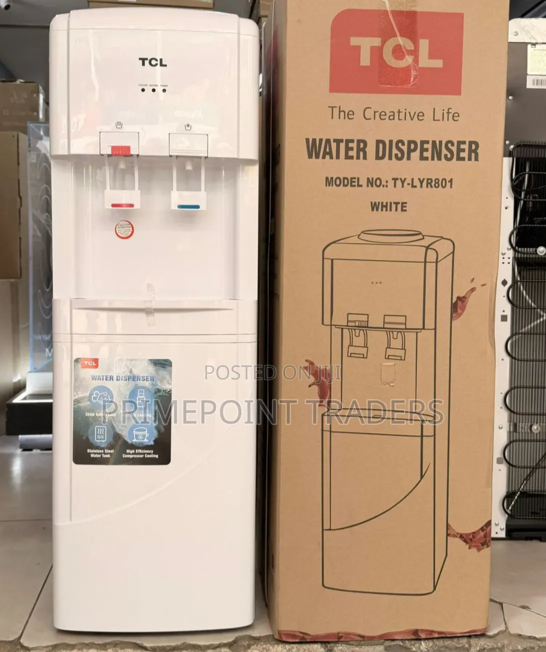 TCL R801 3-Tap Water Dispenser – High-Efficiency Compressor Cooling
